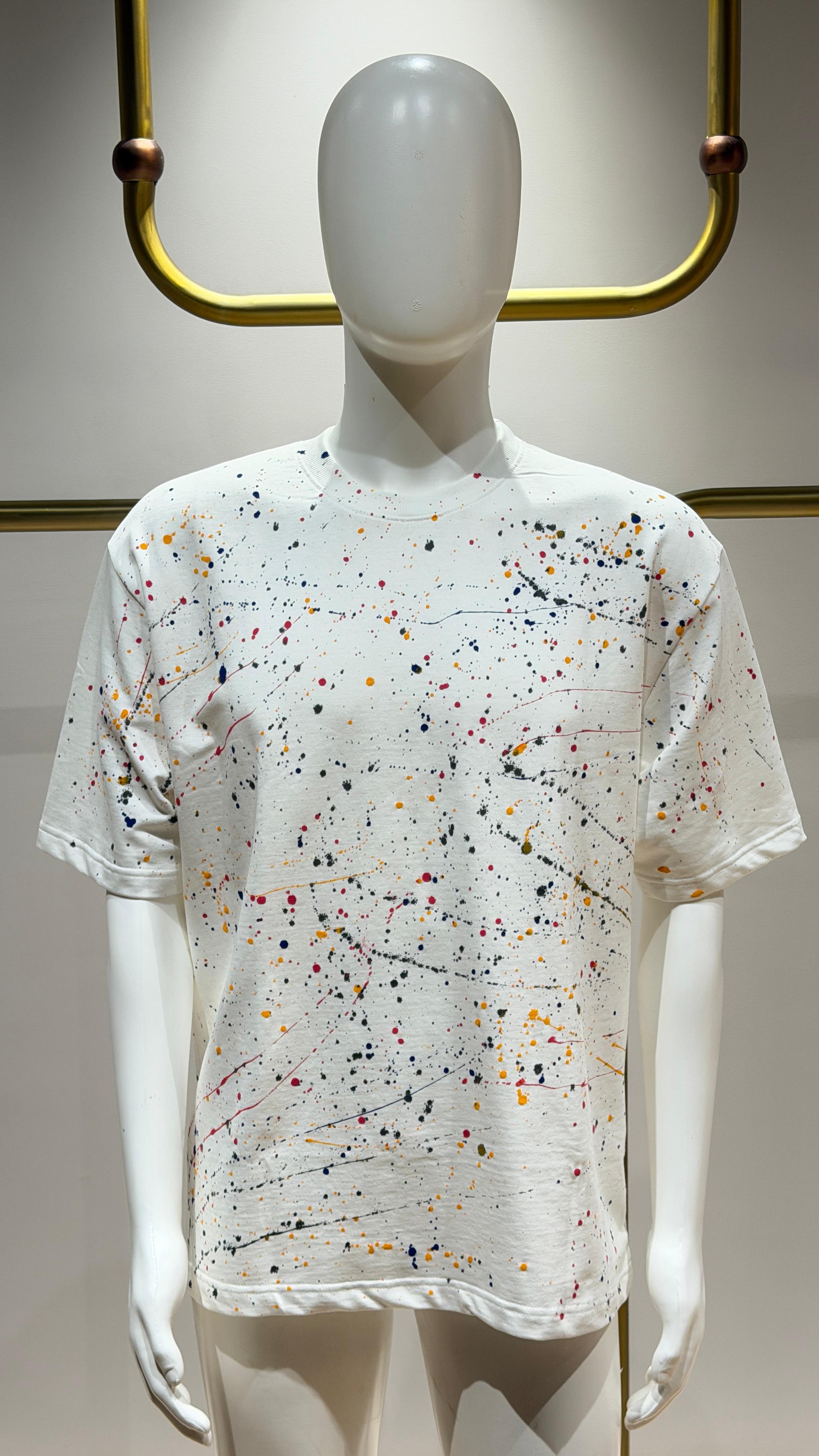 White Paint Splatter Tee