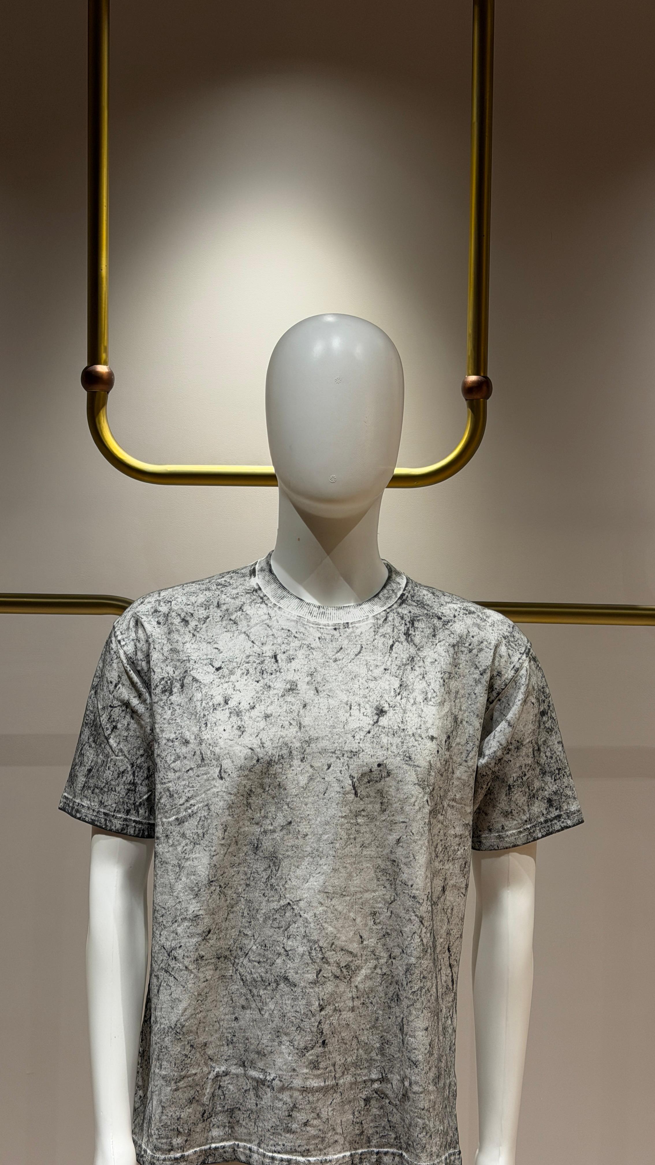 Stone Marble Grey Crew Neck Tee