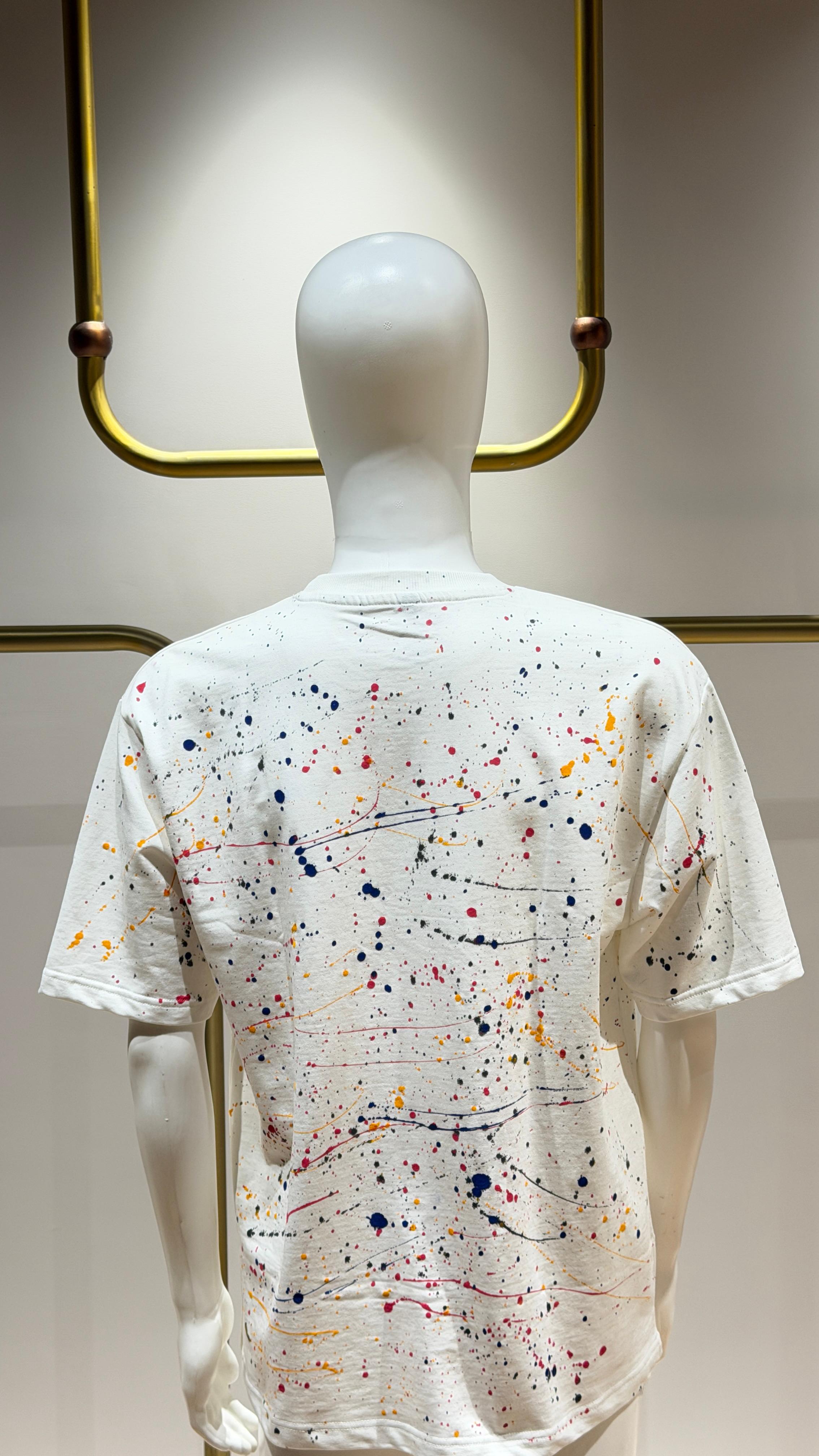 White Paint Splatter Tee