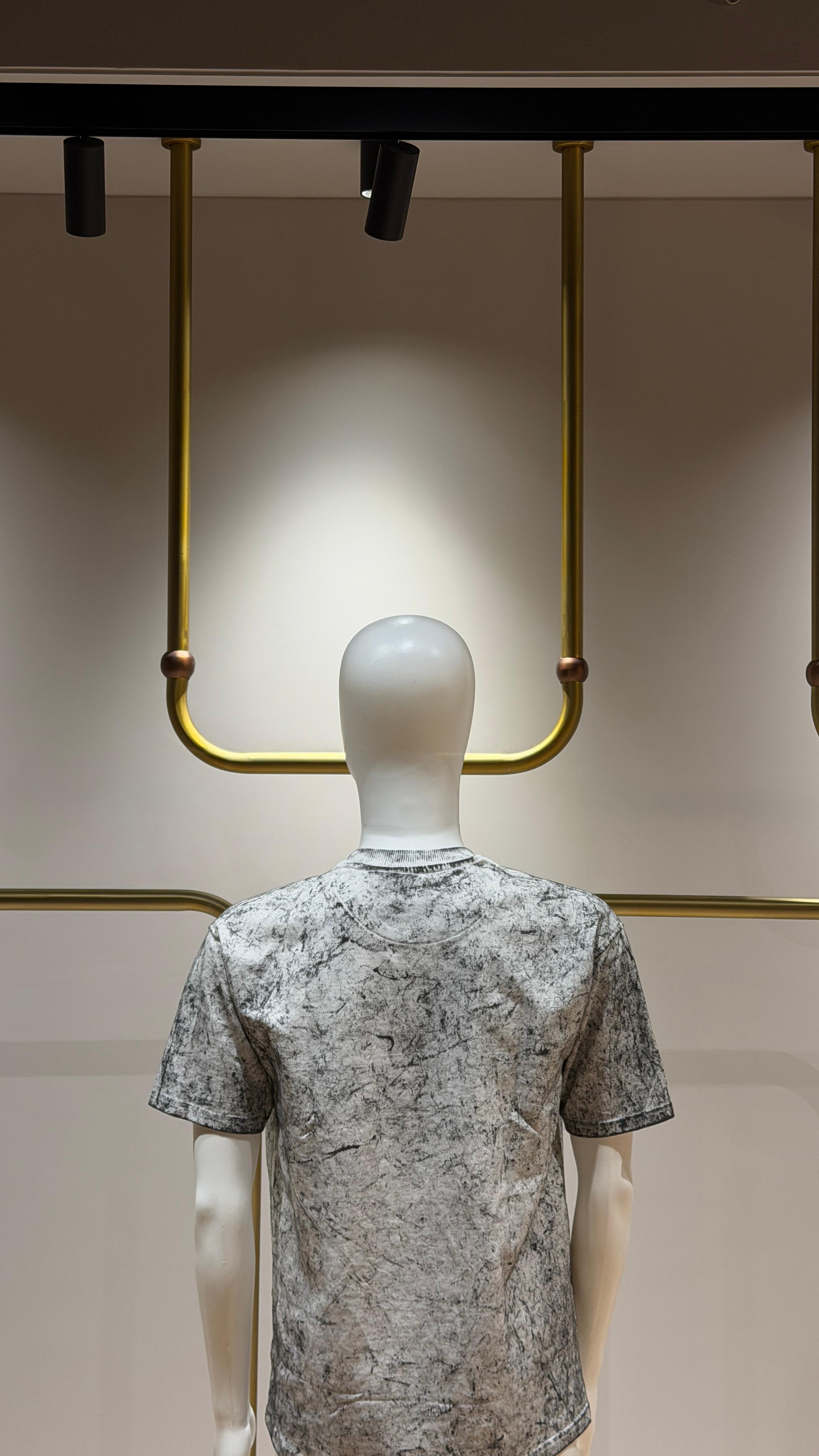 Stone Marble Grey Crew Neck Tee